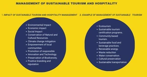 Management of Sustainable Tourism and Hospitality