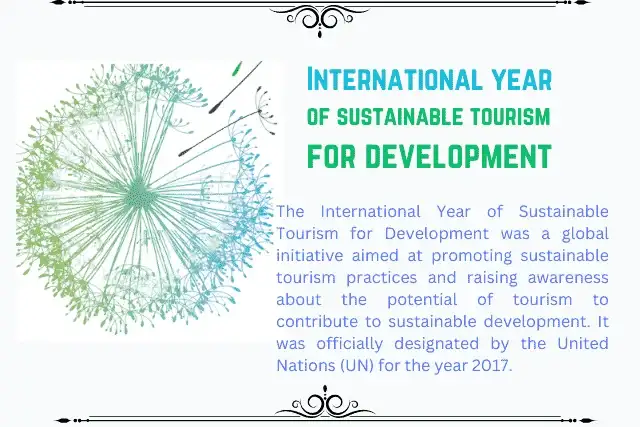 International year of sustainable tourism for development